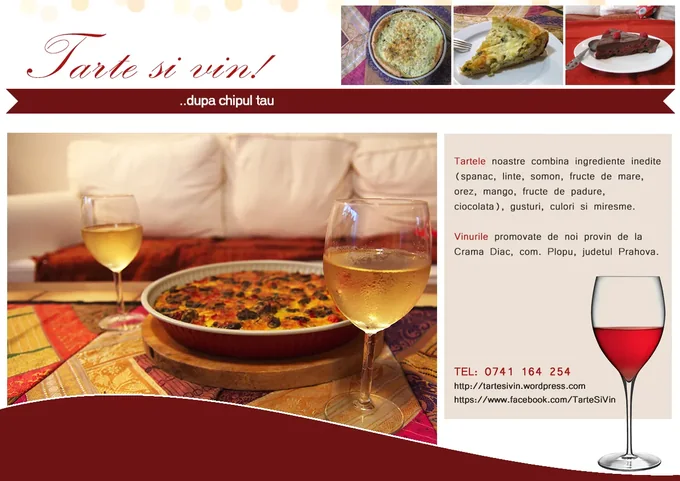 Tarte și vin — promotional layout
